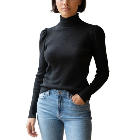 Emilio Pucci Turtleneck Sweater Italian Black Virgin Wool - Picture 1 of 11